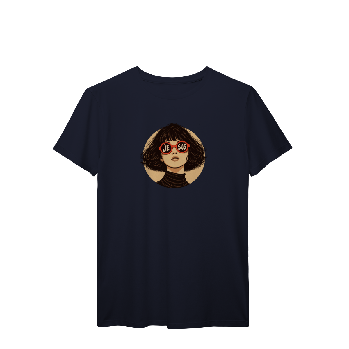 Camiseta Menina Óculos Jesus