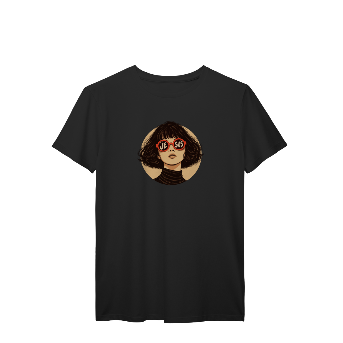 Camiseta Menina Óculos Jesus