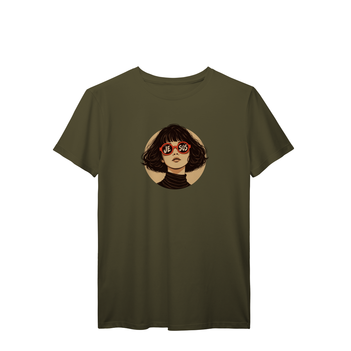 Camiseta Menina Óculos Jesus