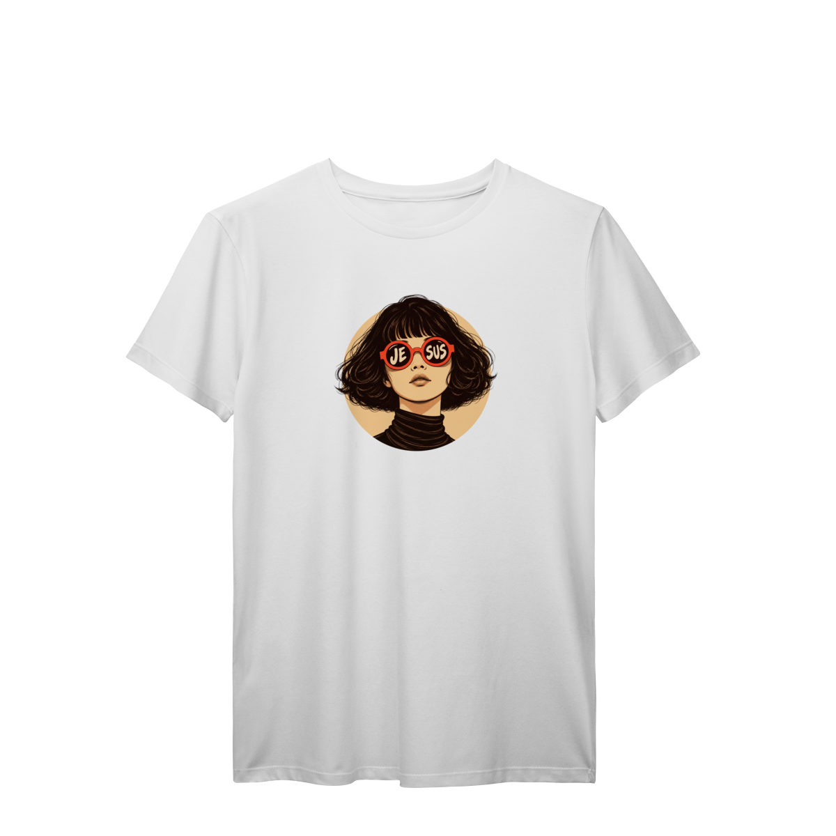 Camiseta Menina Óculos Jesus