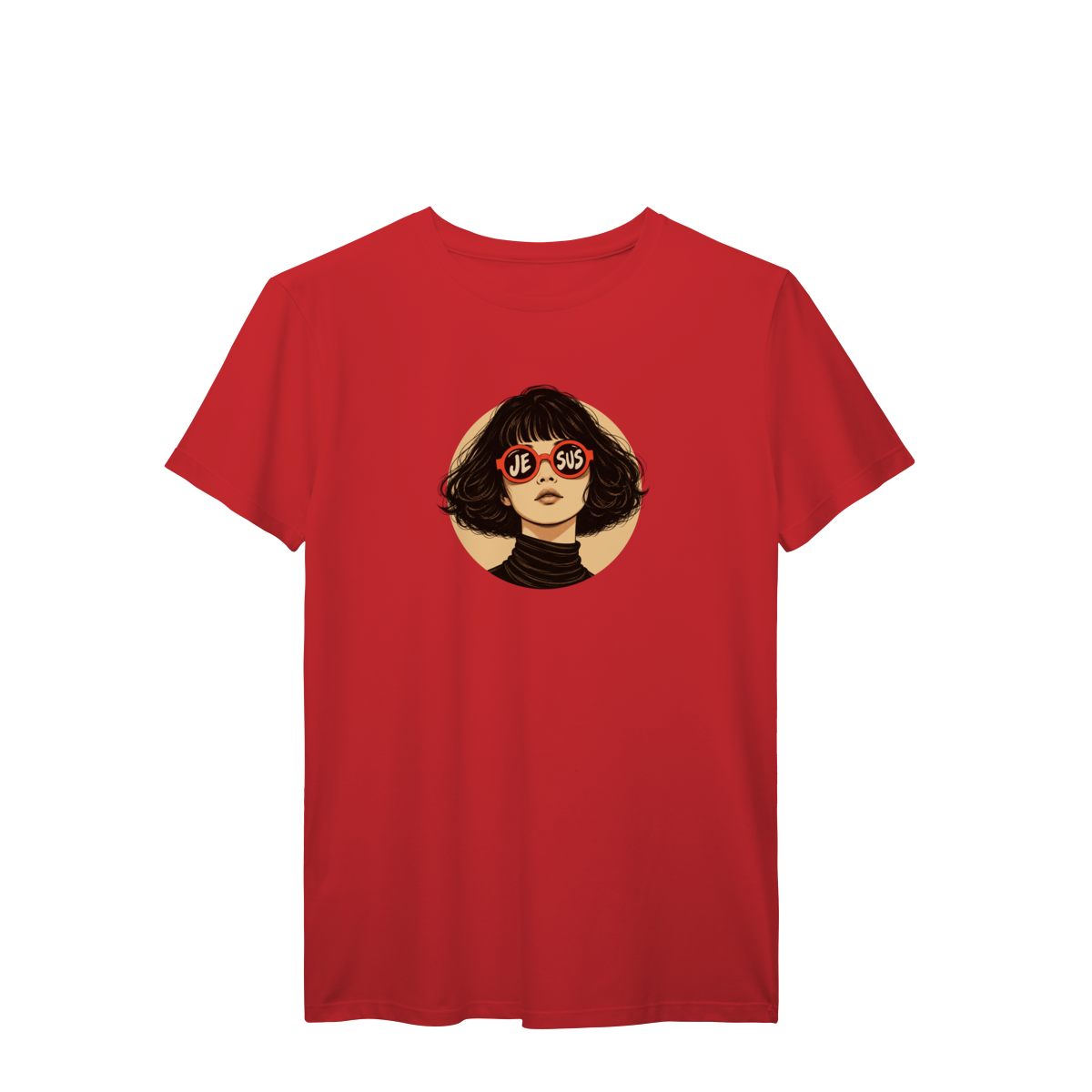 Camiseta Menina Óculos Jesus